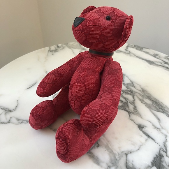 Authentic GUCCI Baby Teddy Bear Limited Edition Collectors Item Monogram Canvas - Picture 3 of 10